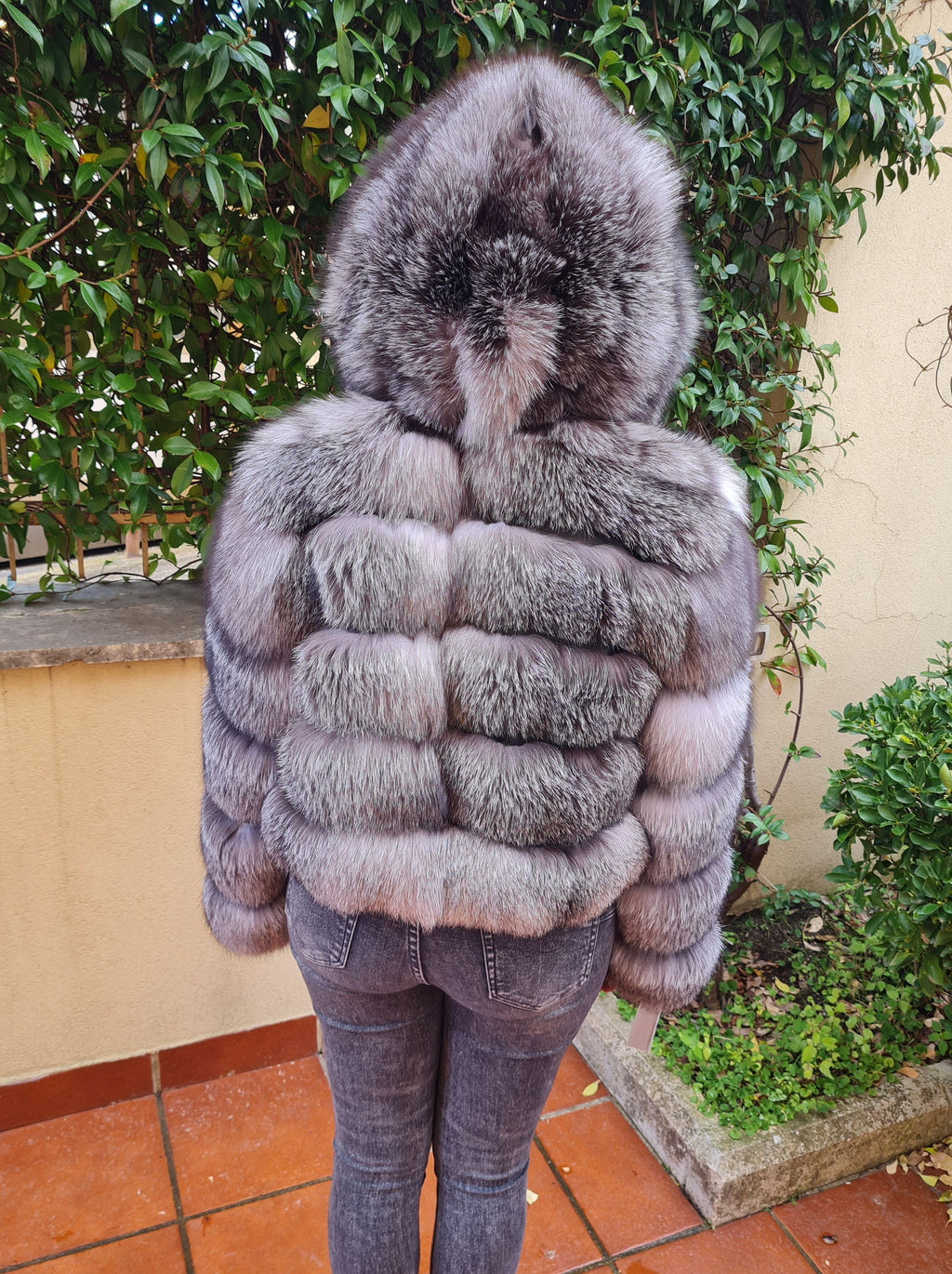 Bomber pelliccia di volpe
