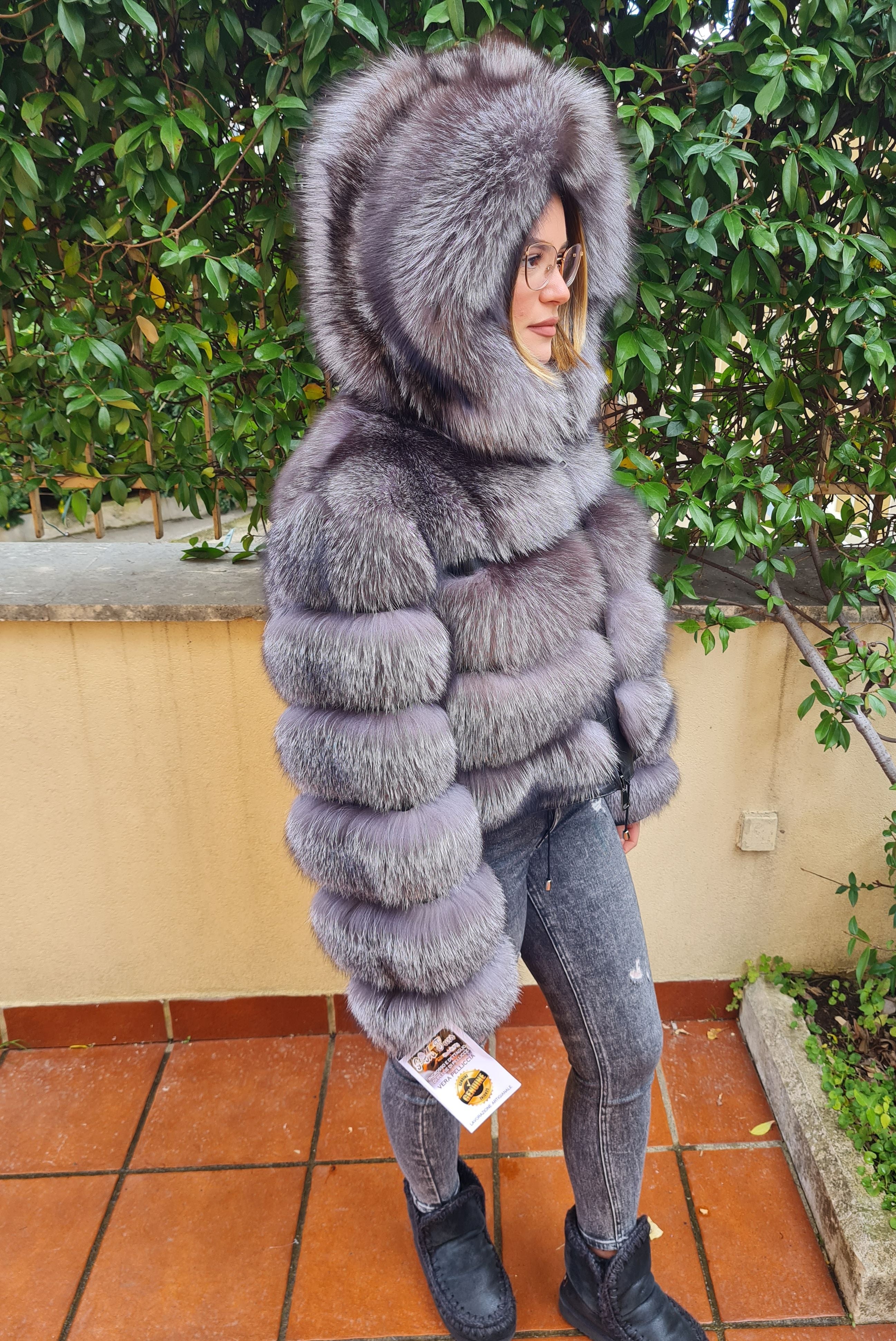 Bomber pelliccia di volpe