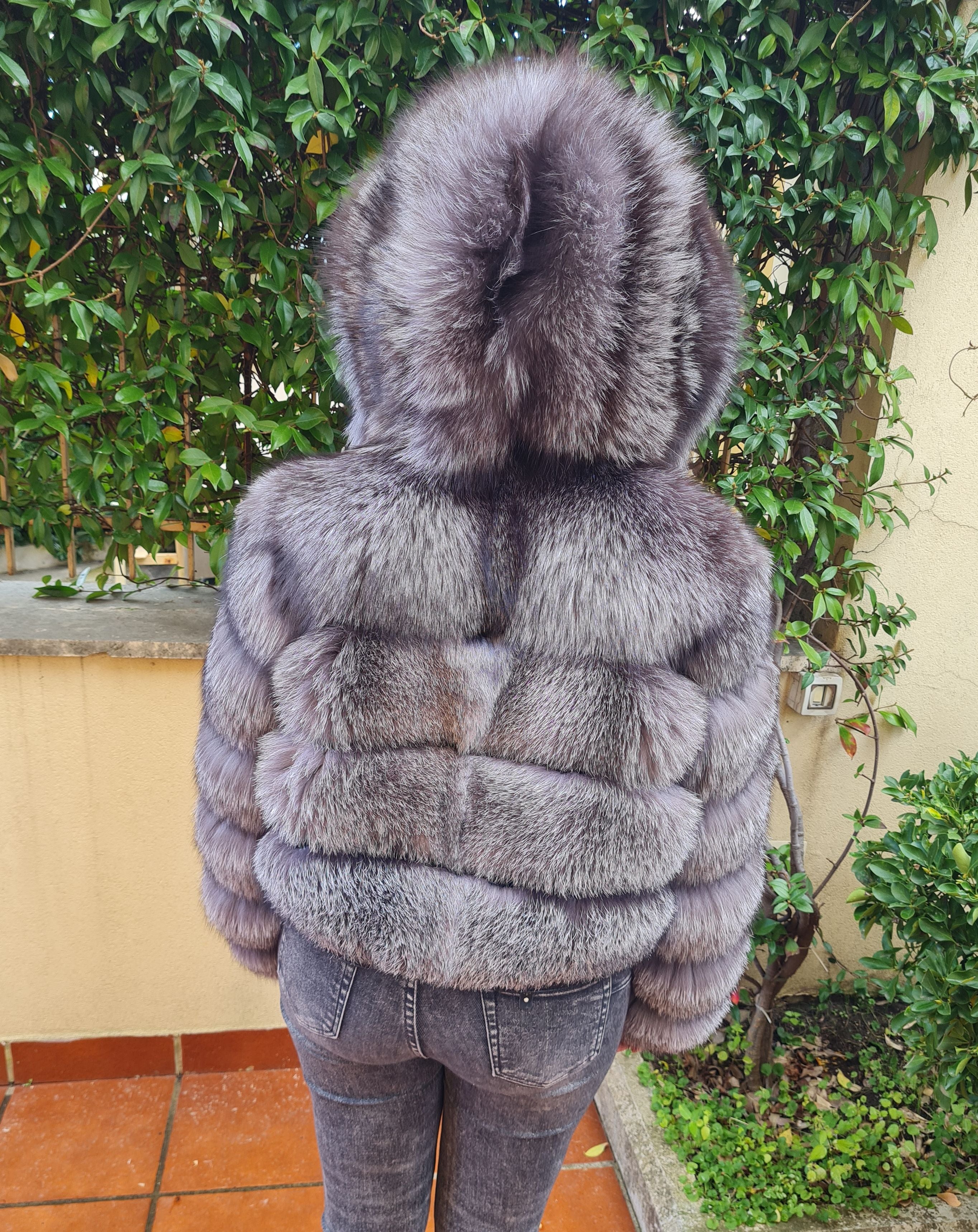Bomber pelliccia di volpe