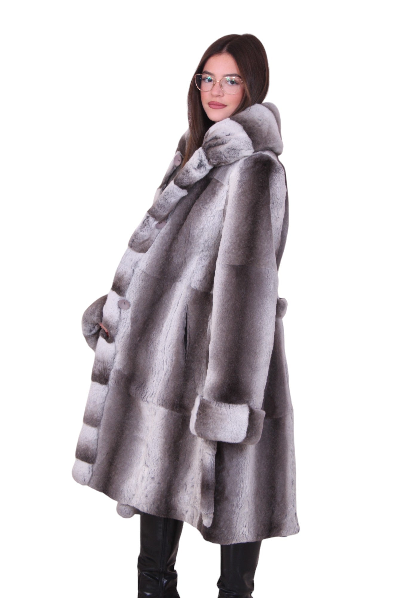 Cappotto pelliccia coniglio rex