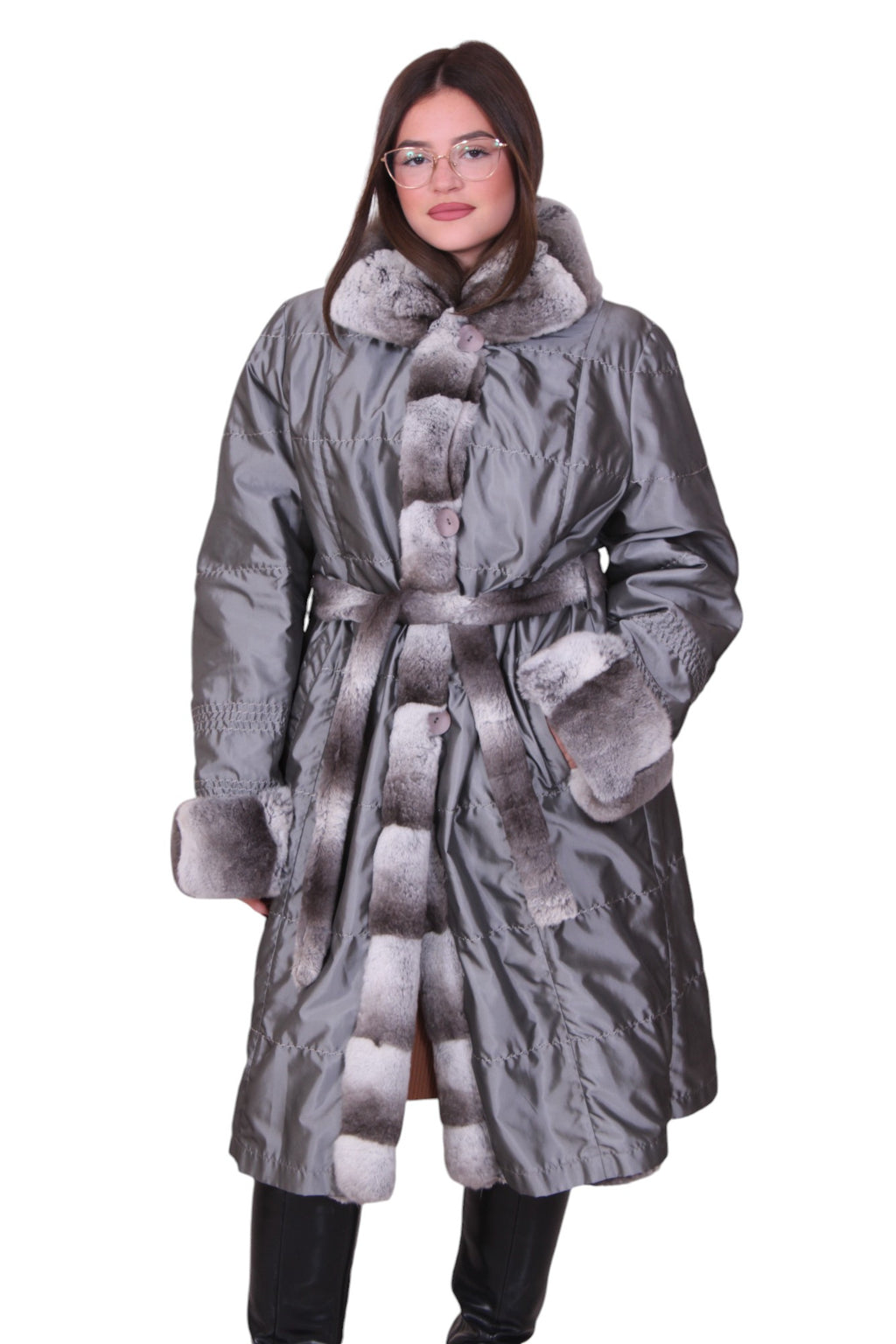 Cappotto pelliccia coniglio rex