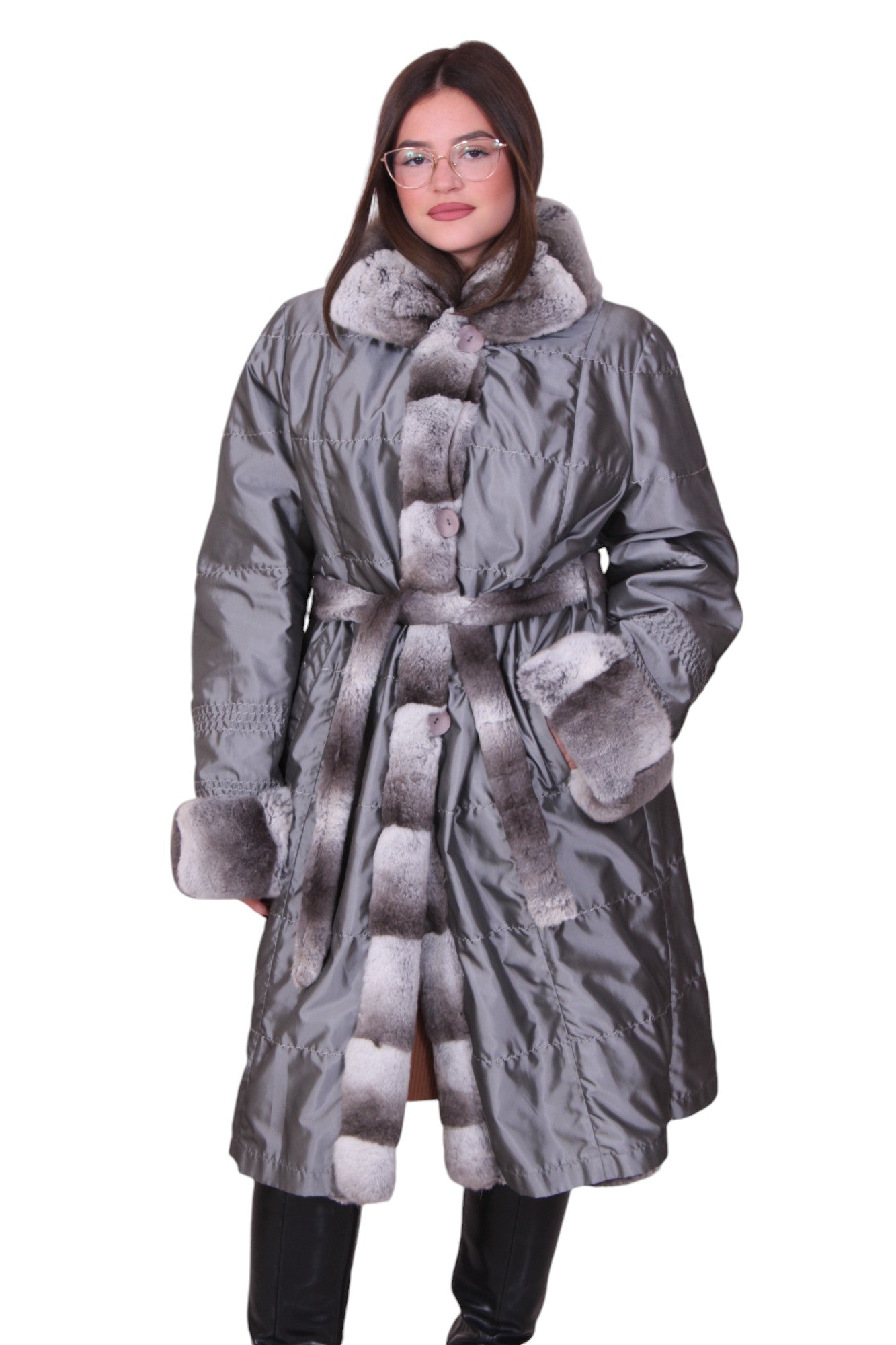 Cappotto pelliccia coniglio rex