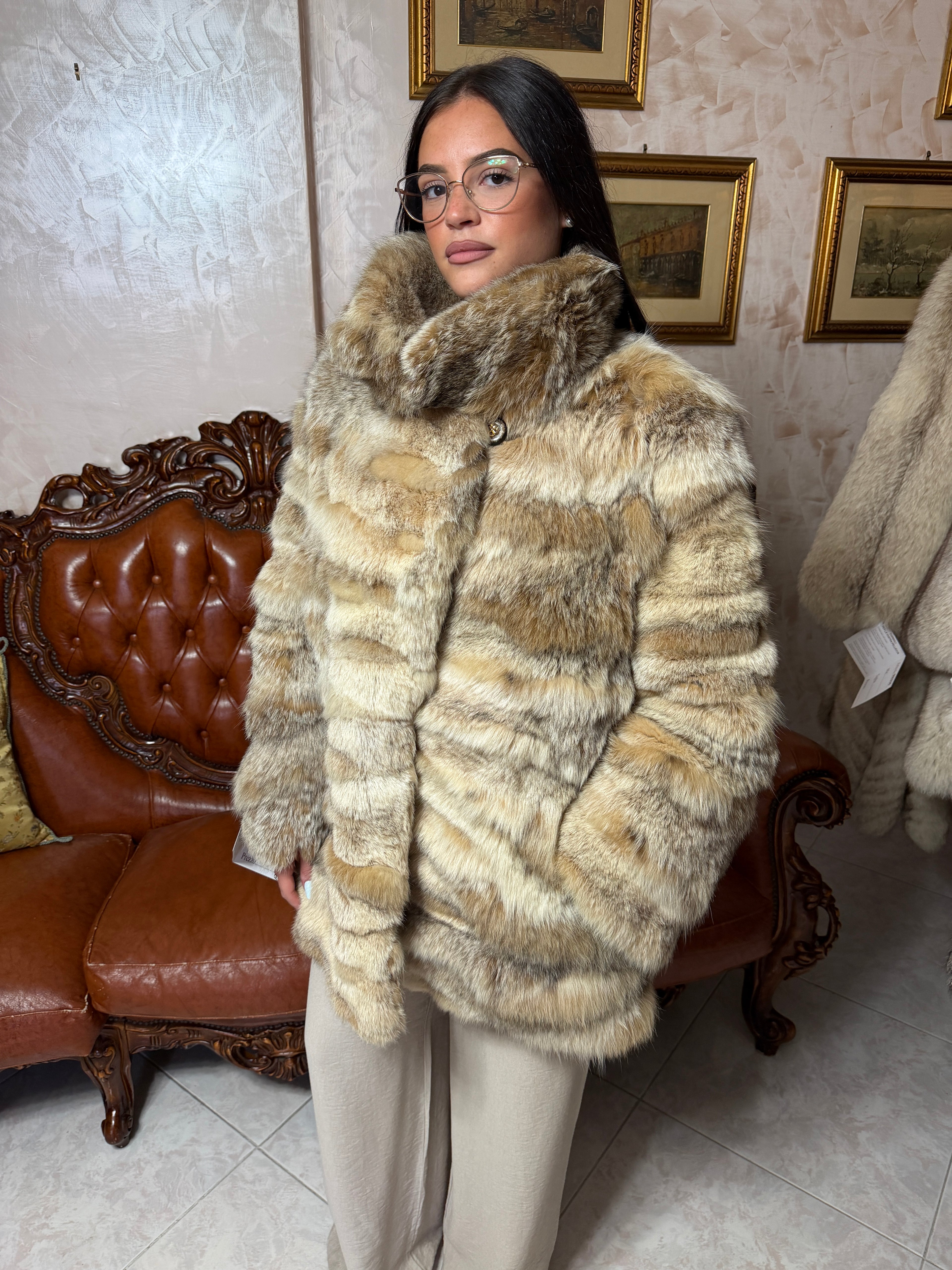 Giacca pelliccia di lince