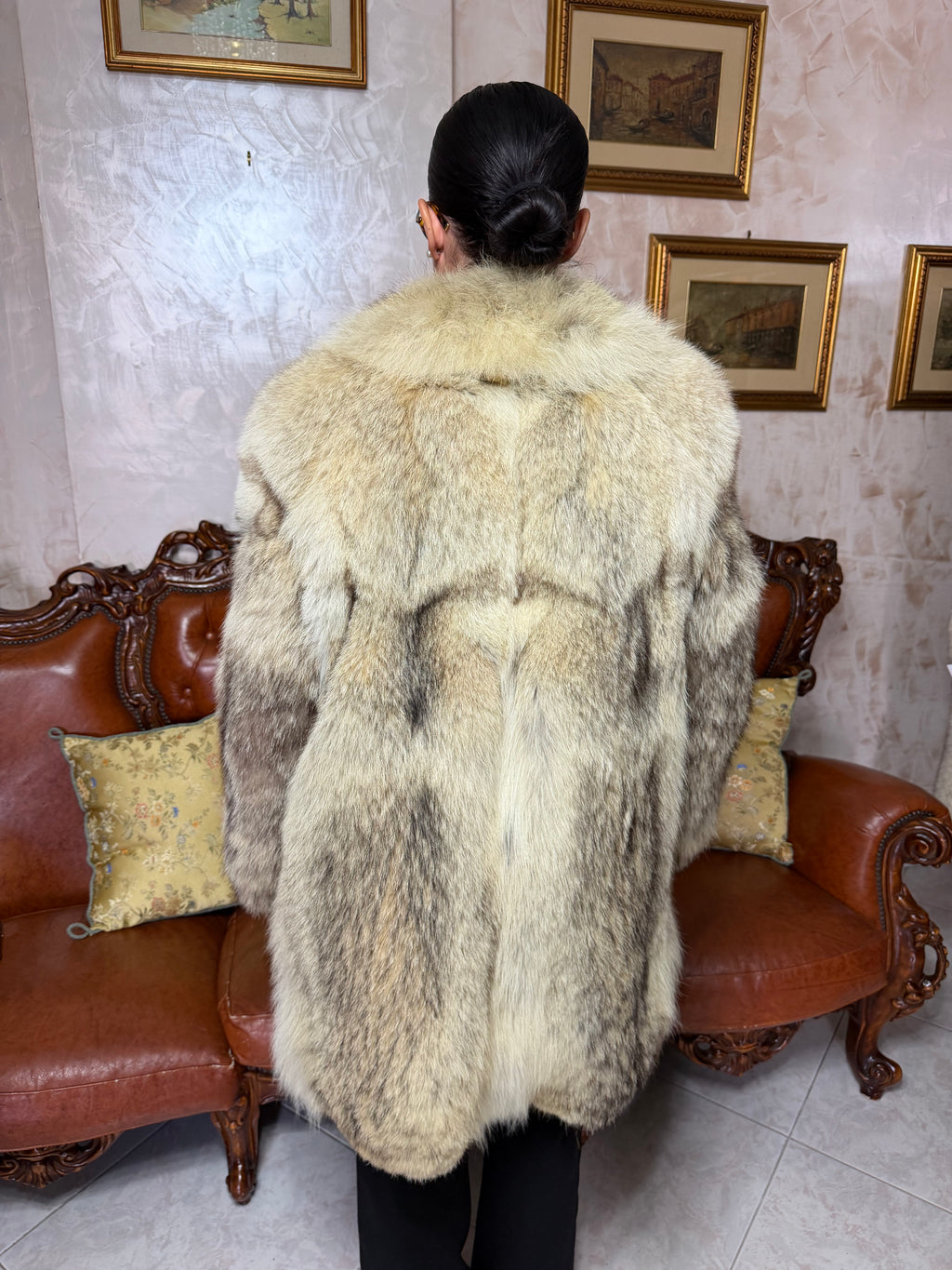 Vintage coyote fur jacket