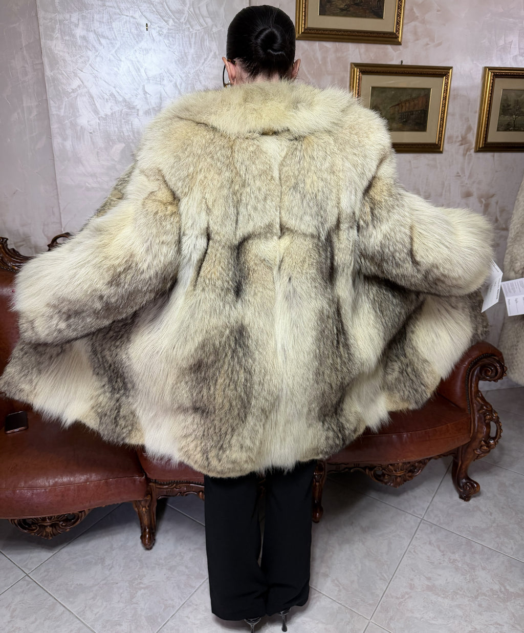 Vintage coyote fur jacket