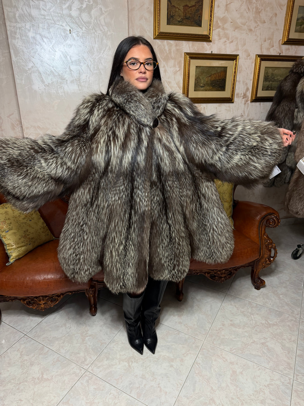 Giacca pelliccia volpe
