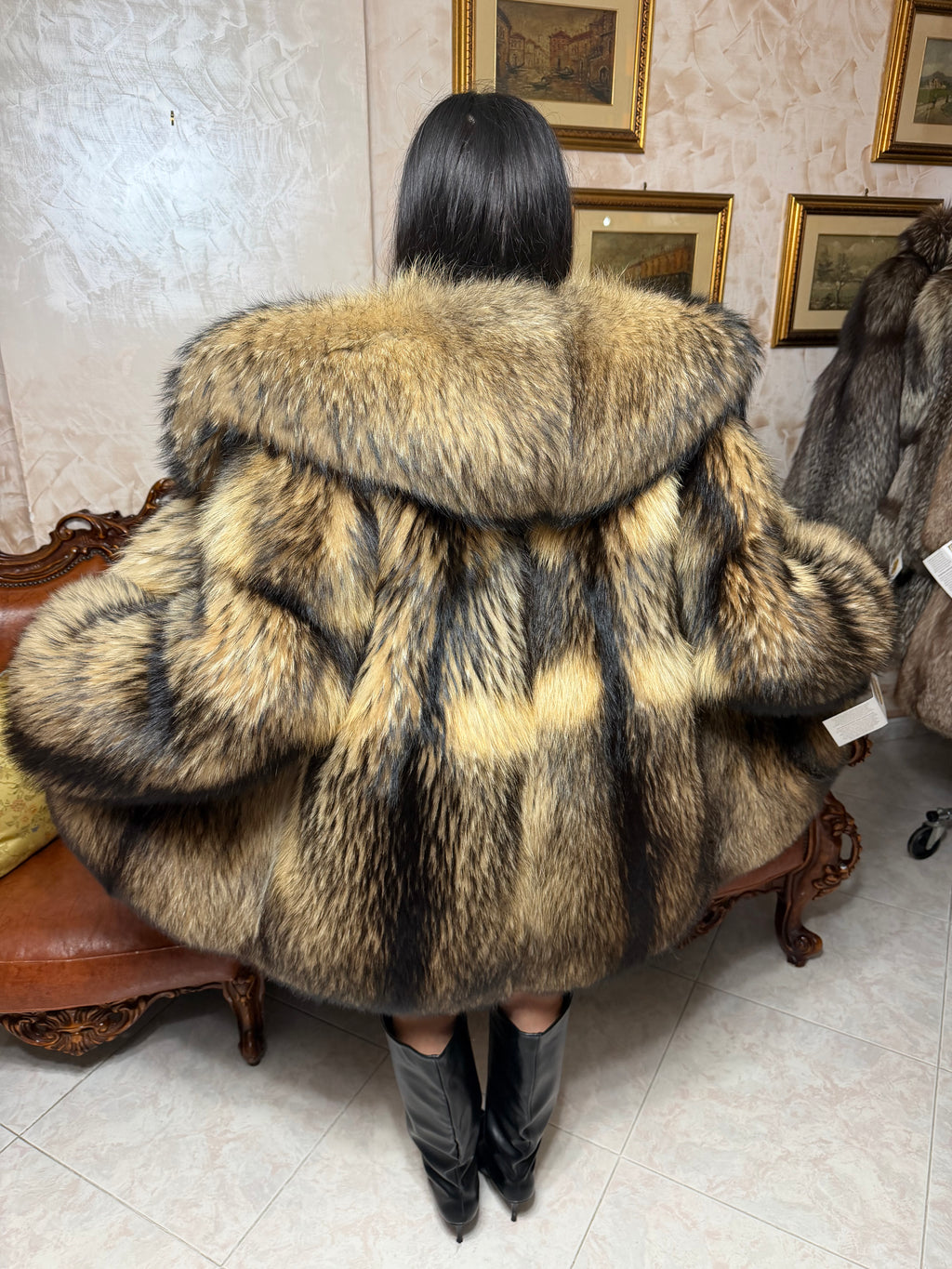 New fox fur jacket