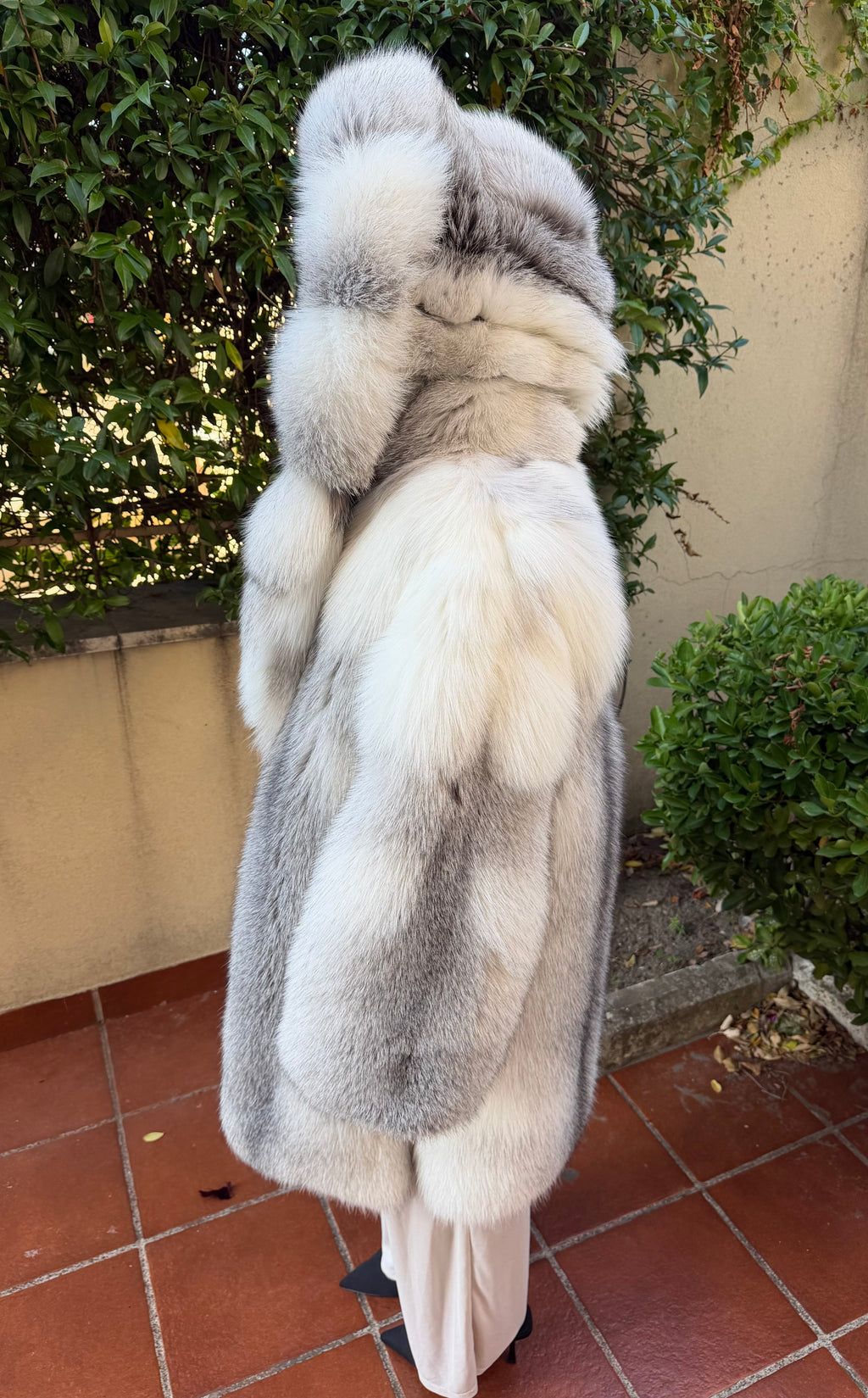 Golden fox fur jacket