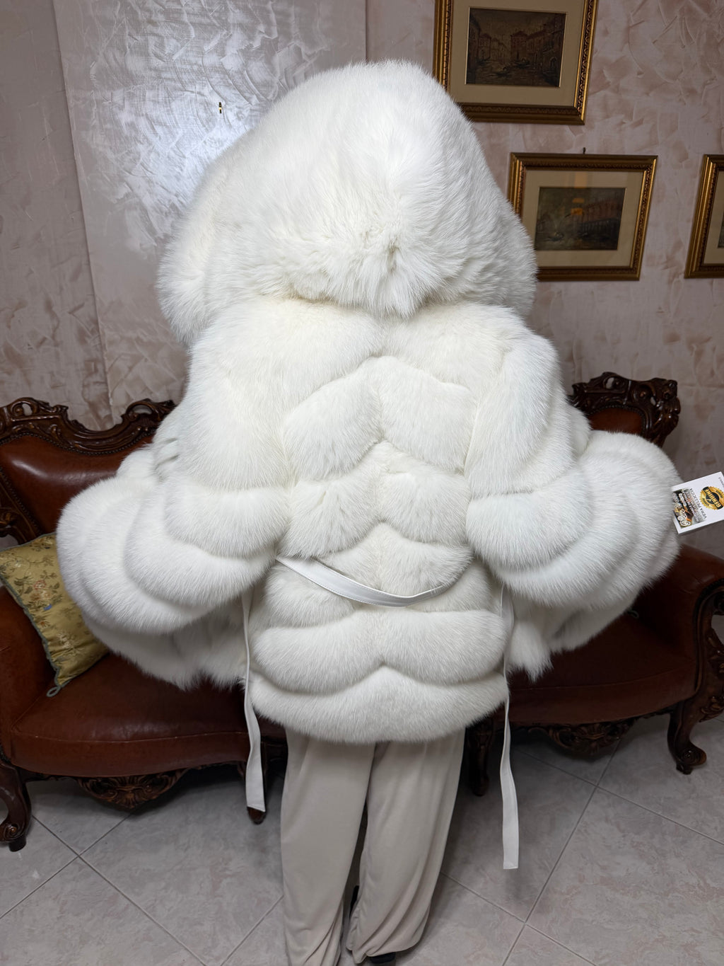 Shadow fox fur jacket