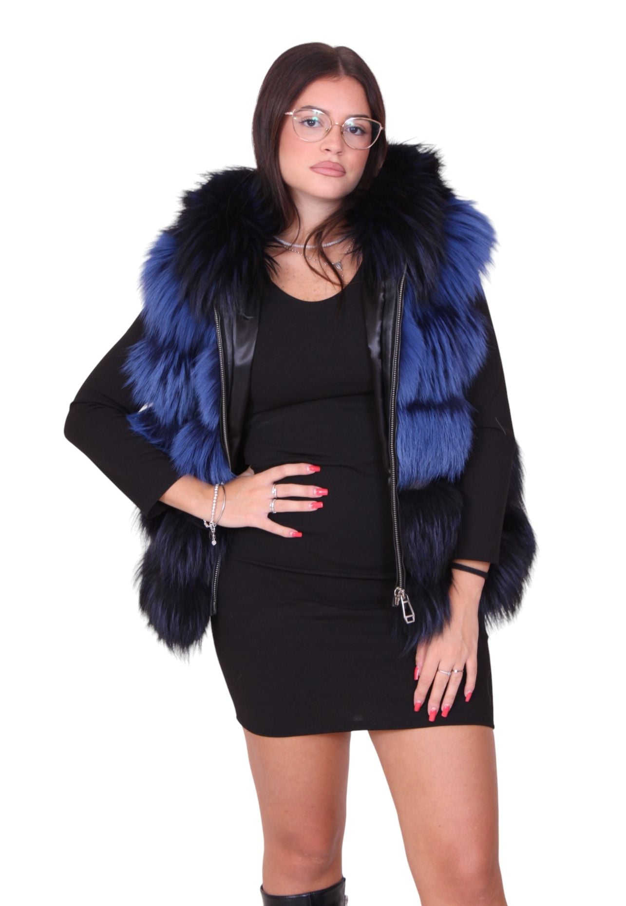 Gilet smanicato pelliccia di volpe
