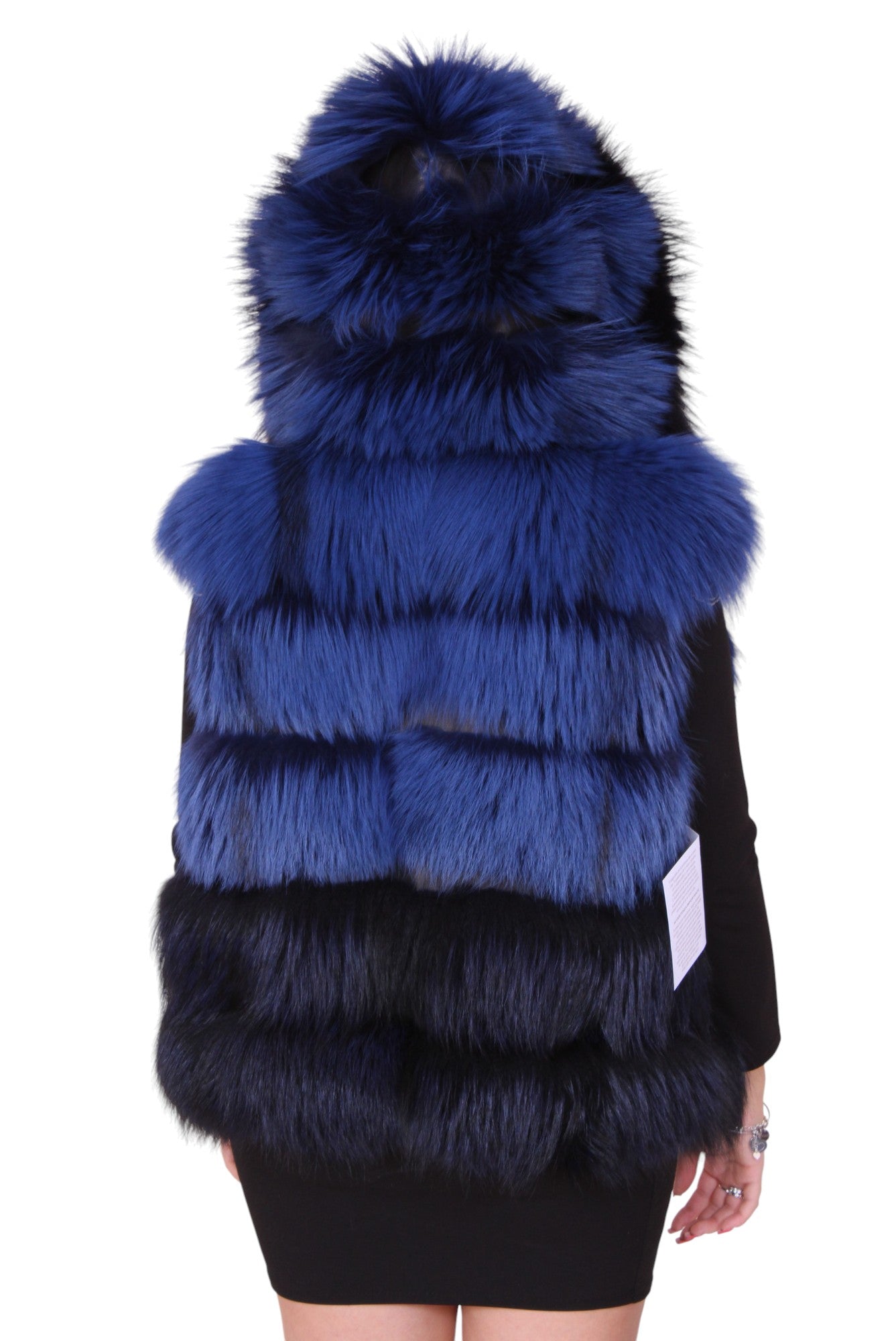 Gilet smanicato pelliccia di volpe