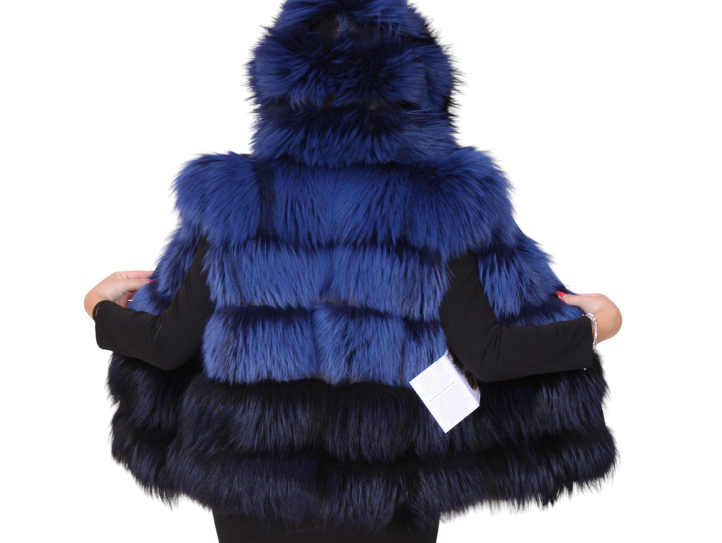 Gilet smanicato pelliccia di volpe