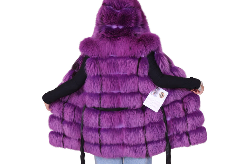 Gilet smanicato pelliccia di volpe