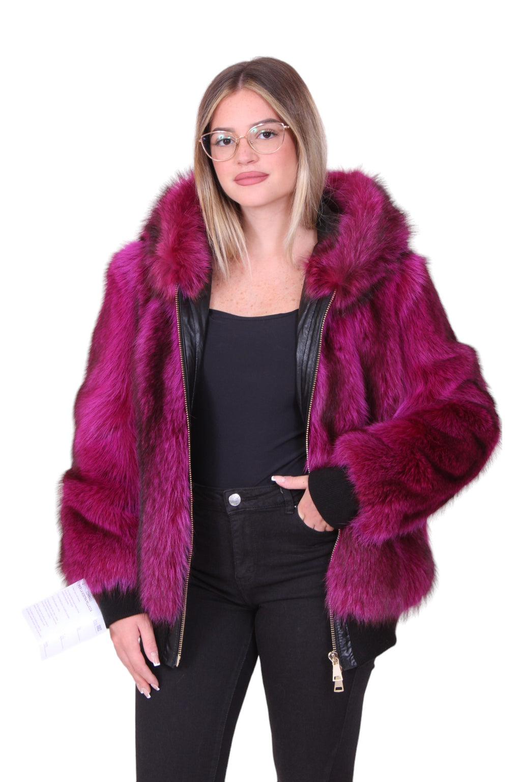 Bomber pelliccia di marmotta