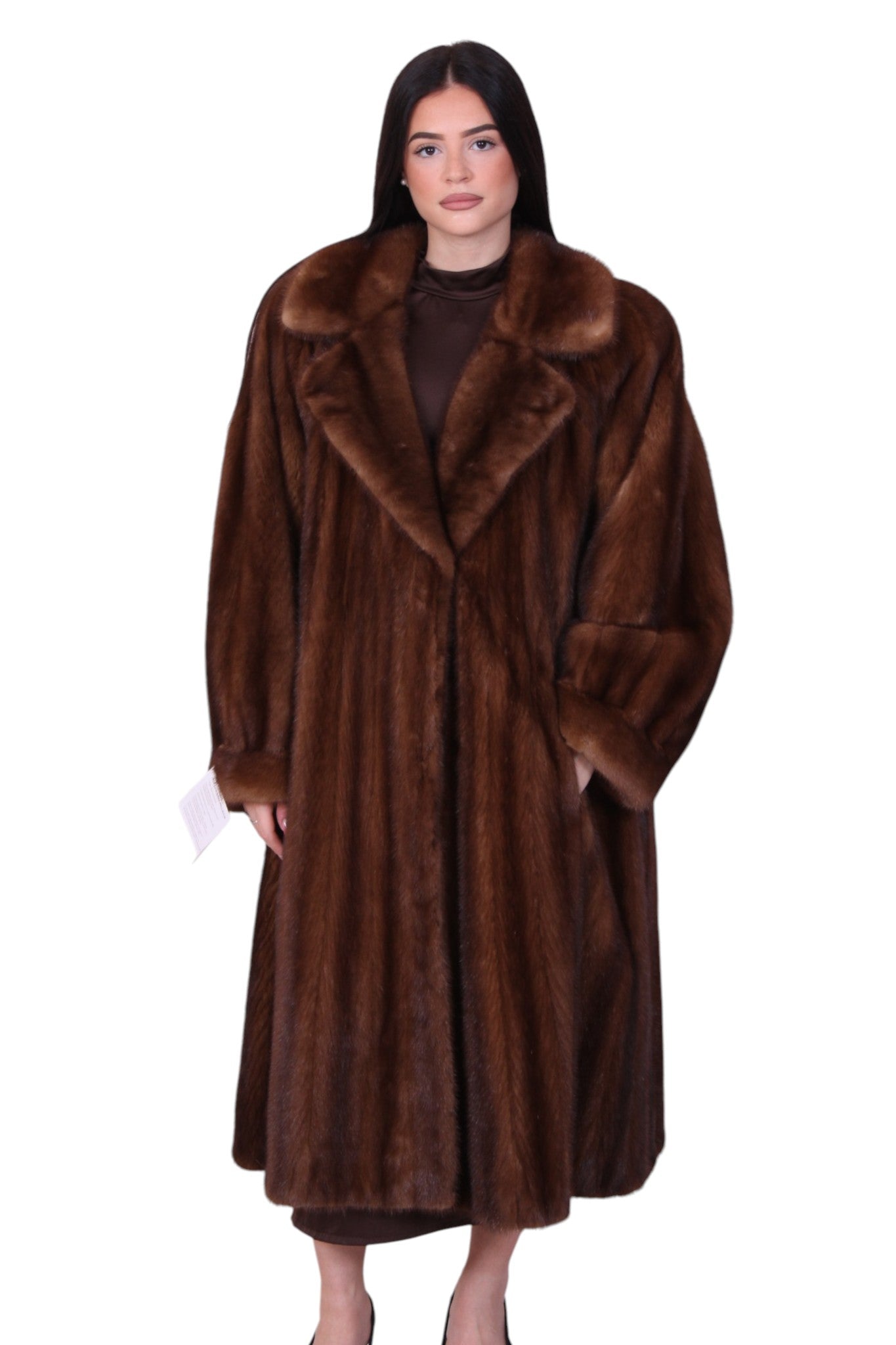 giacca lunga pelliccia visone vintage
