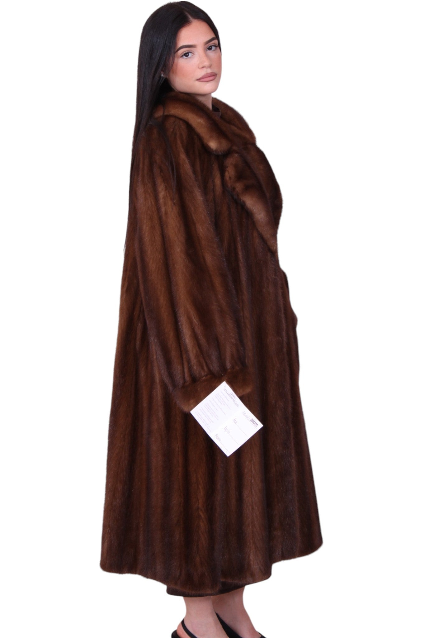 giacca lunga pelliccia visone vintage