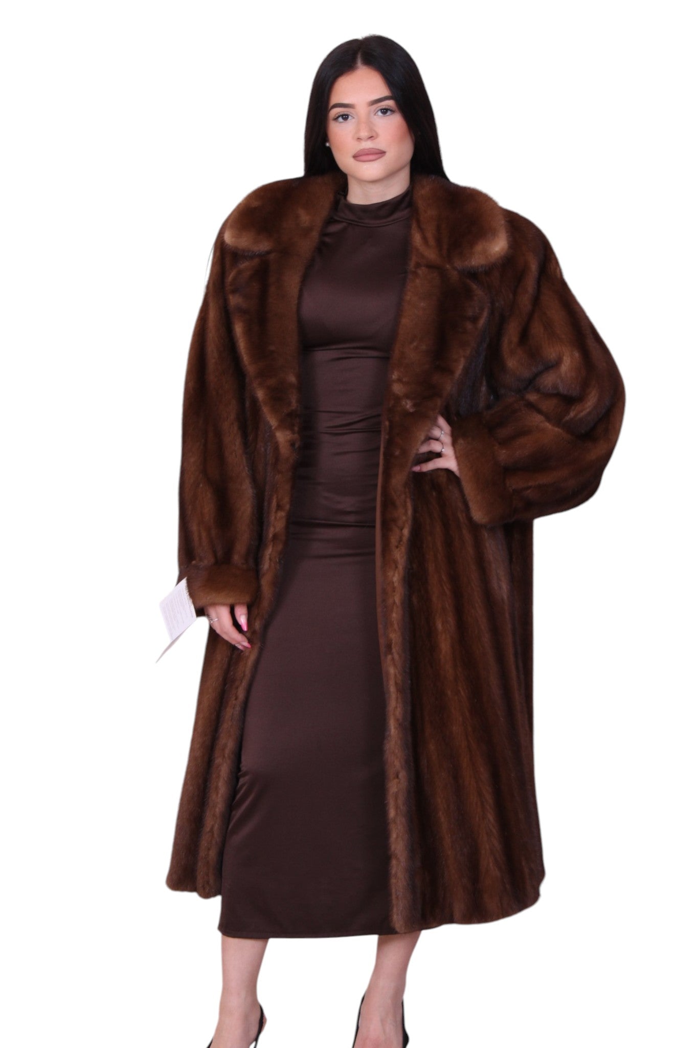 giacca lunga pelliccia visone vintage