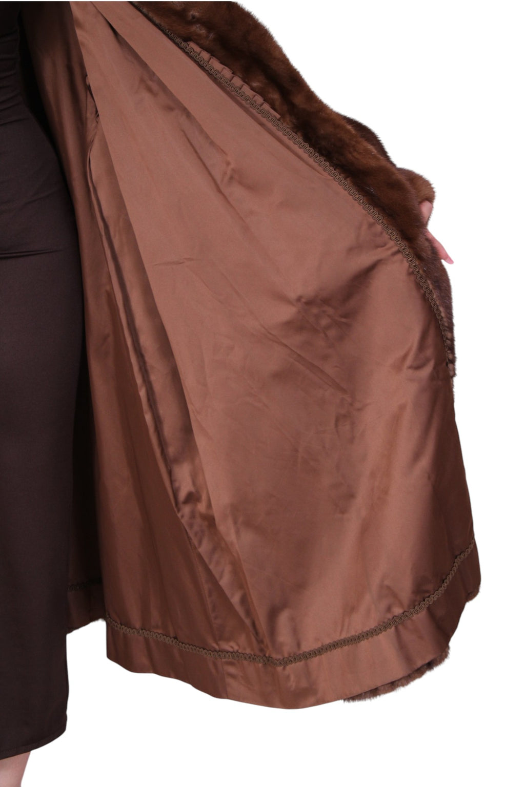 giacca lunga pelliccia visone vintage
