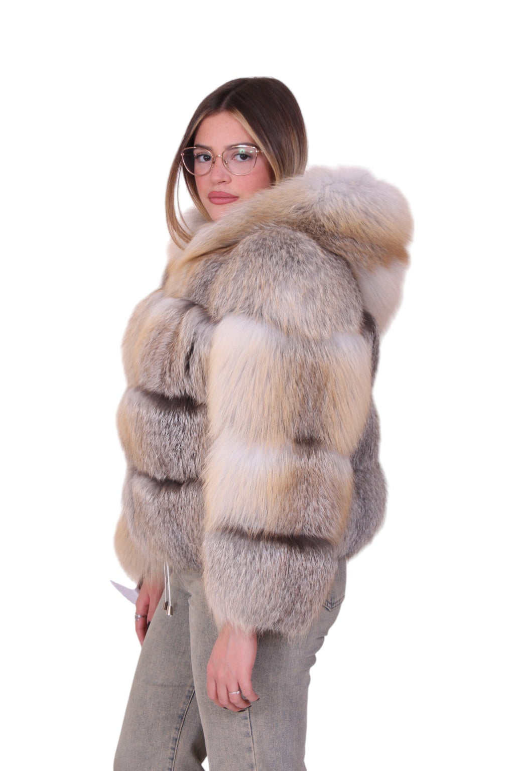 Bomber pelliccia di volpe golden