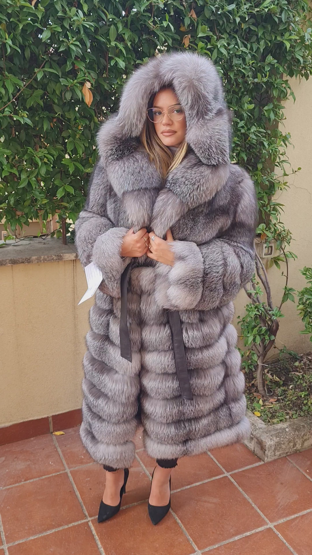 Cappotto pelliccia di volpe frost