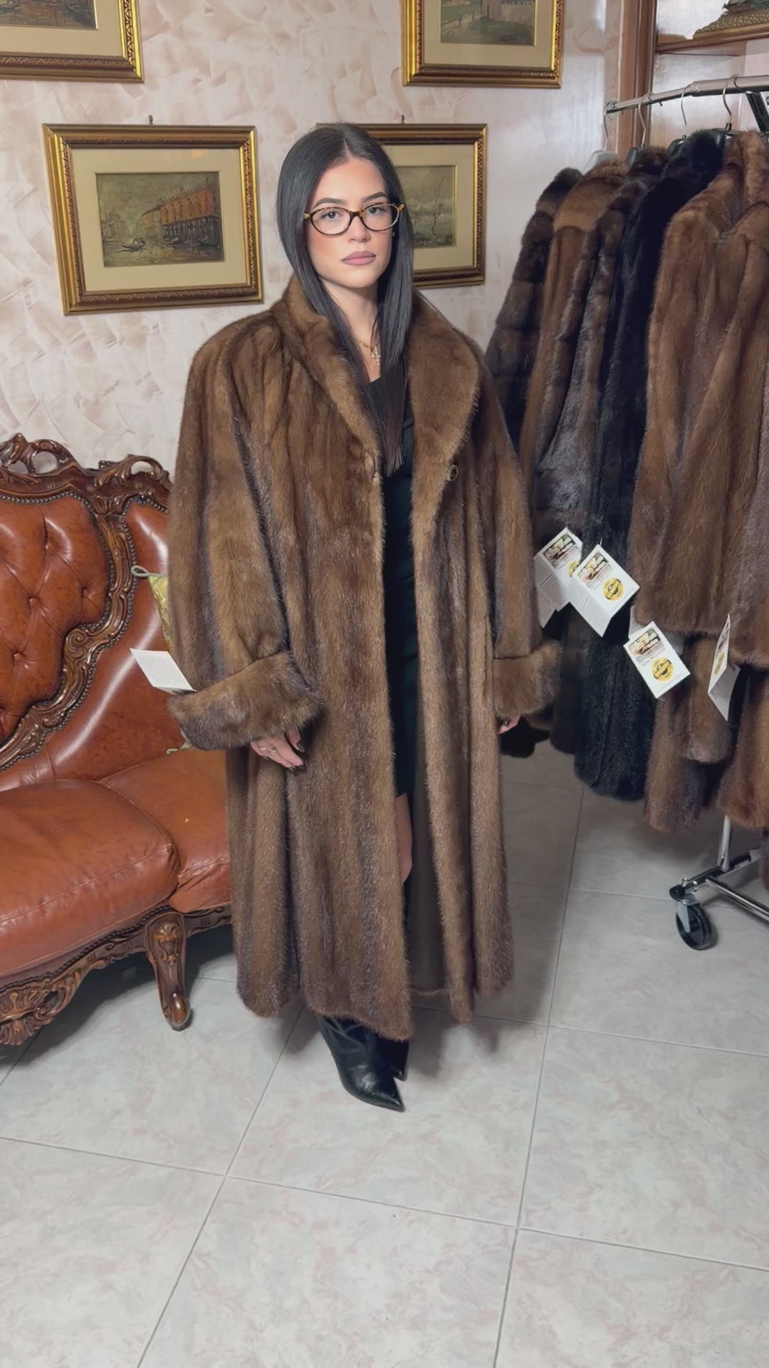Cappotto pelliccia di visone