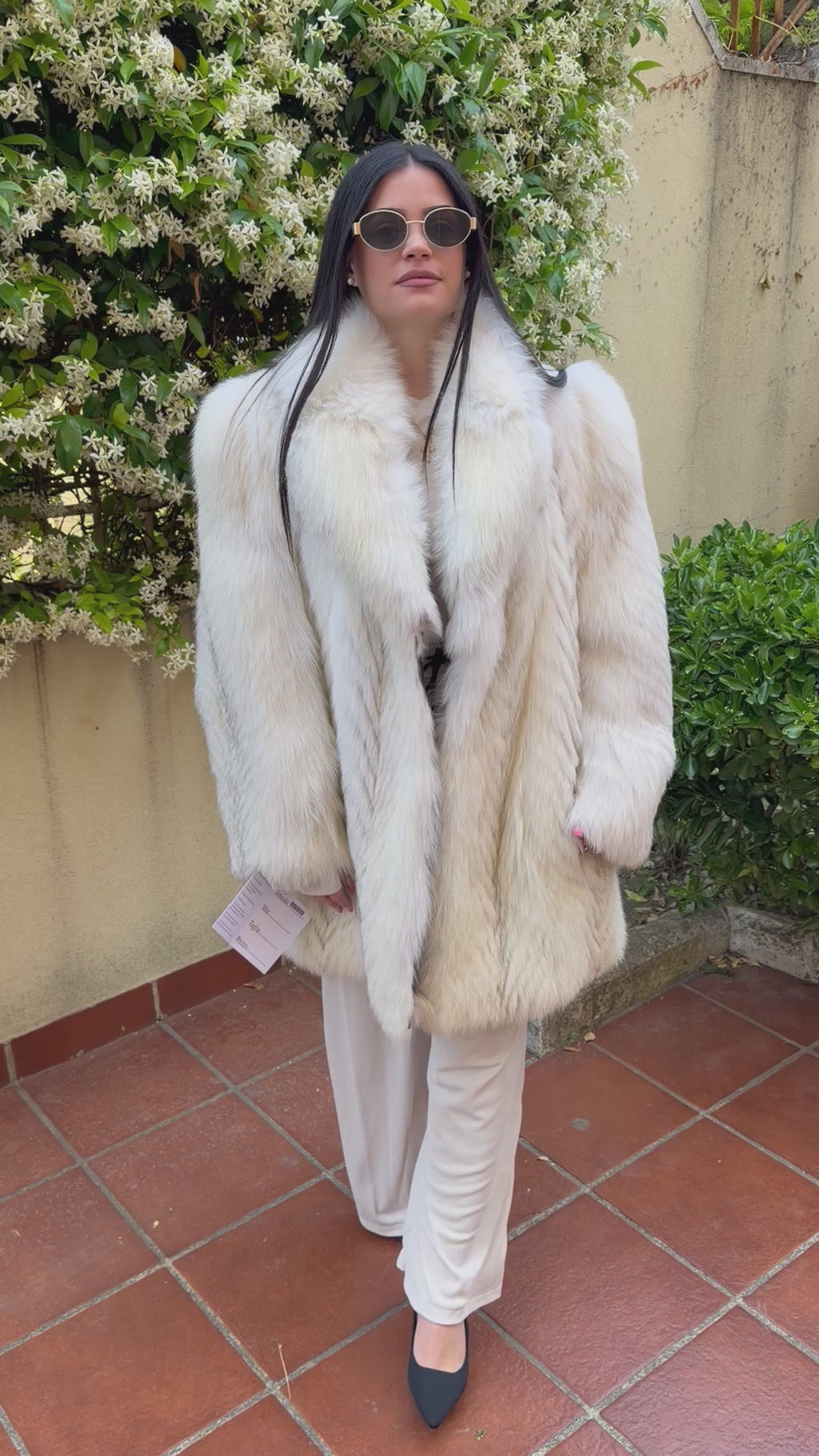 Veste en fourrure de renard vintage