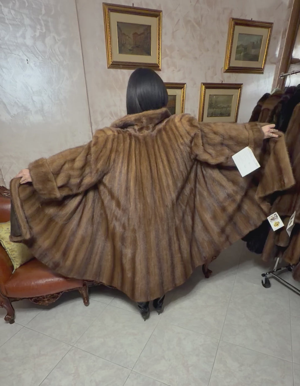 Mink fur coat