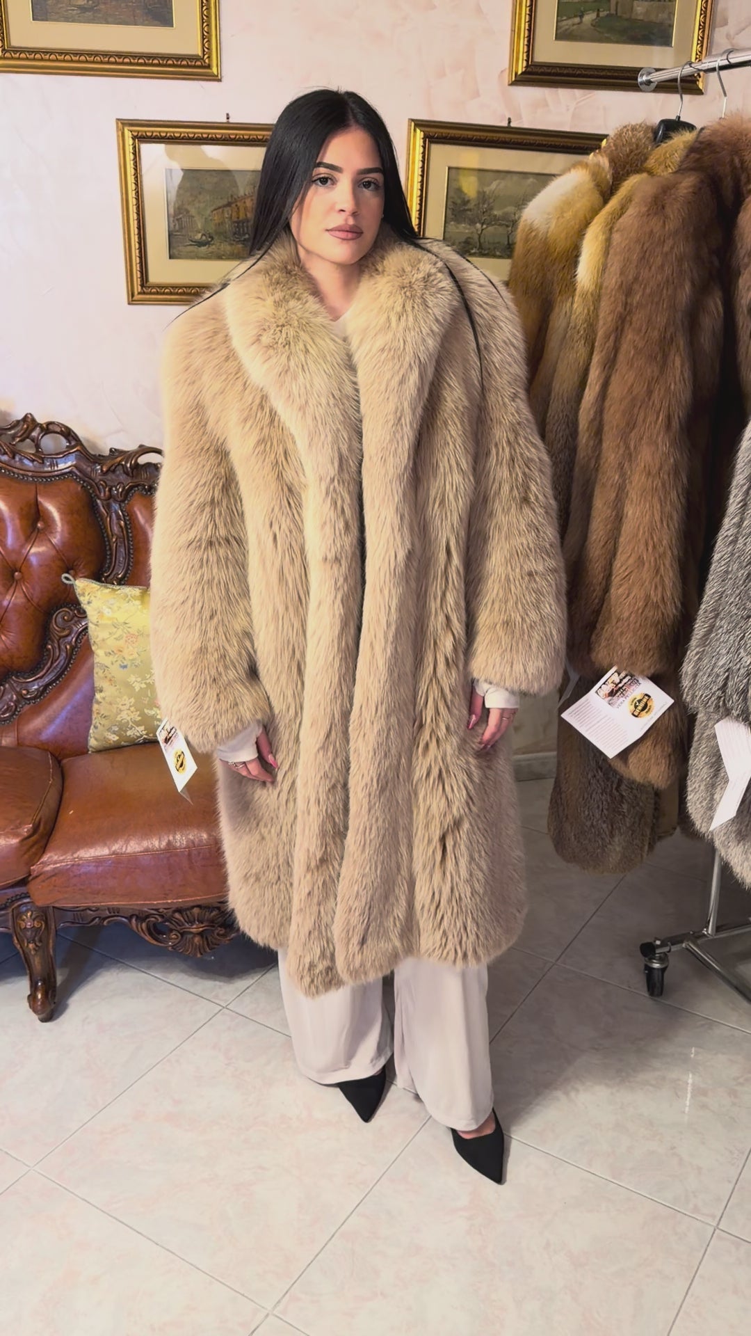 Cappotto pelliccia di volpe