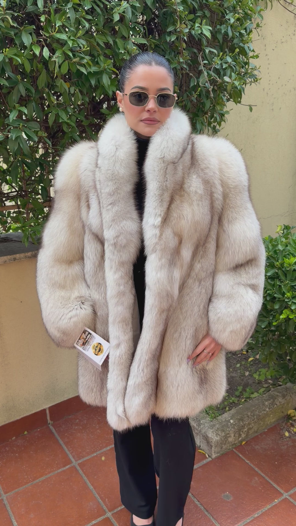 Veste en fourrure de renard vintage