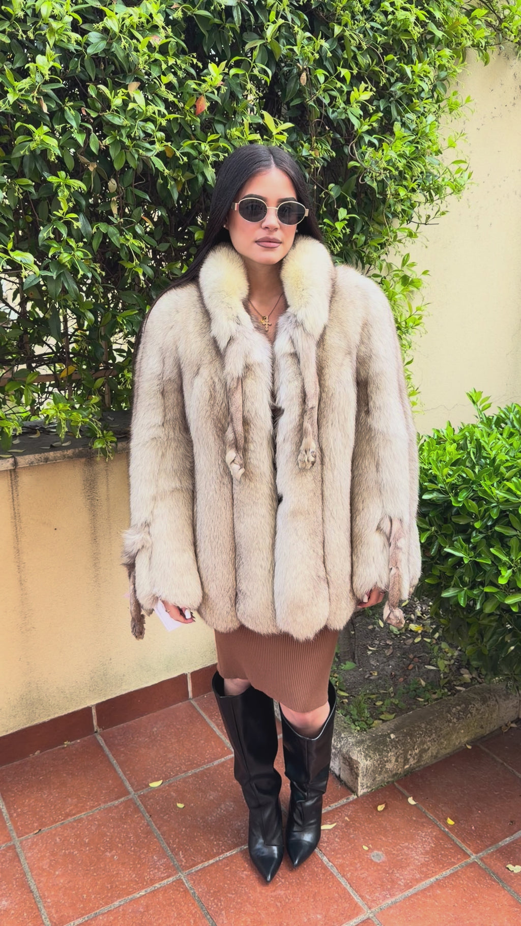 Giacca pelliccia di volpe vintage