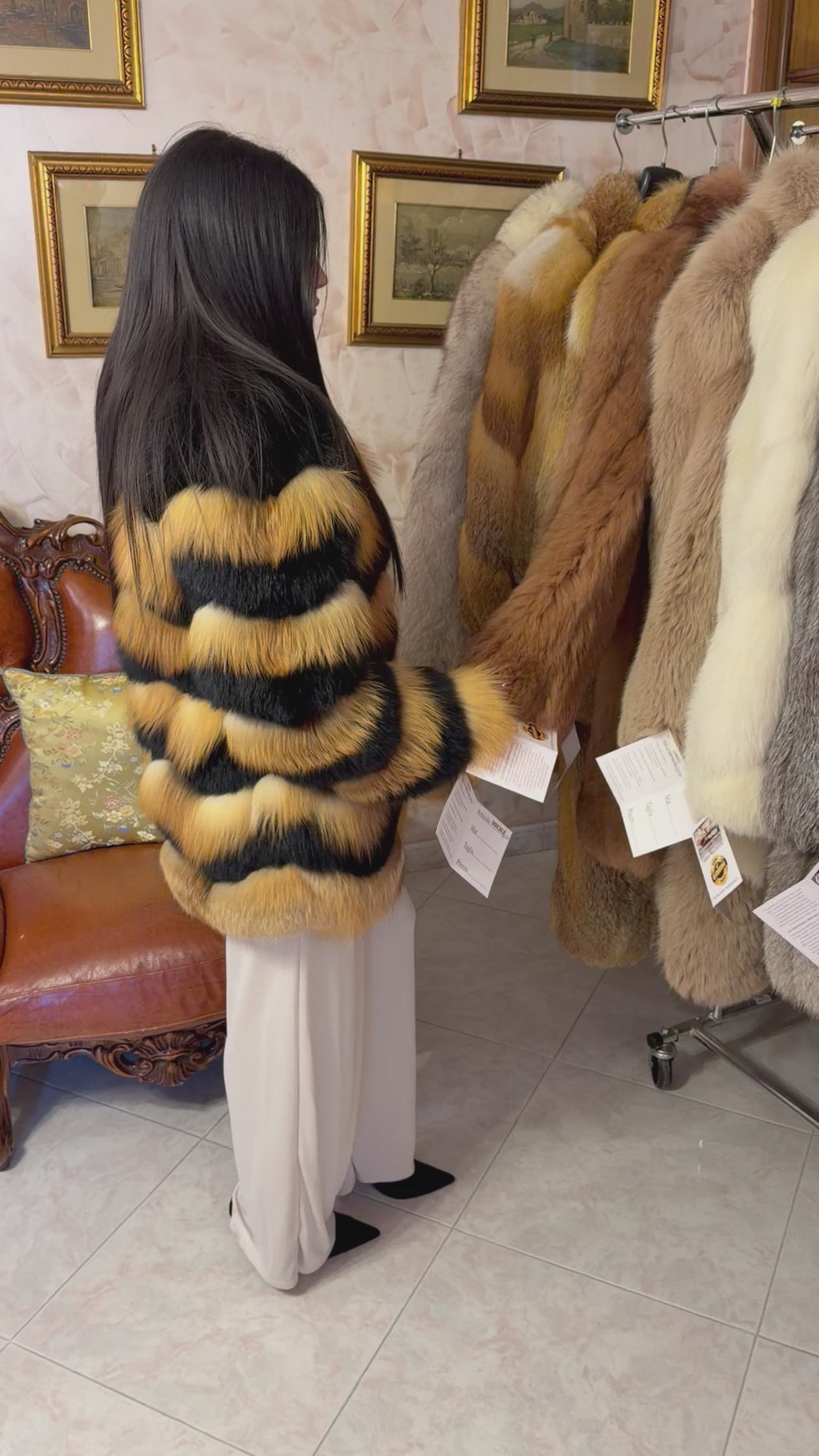 Veste en fourrure de renard