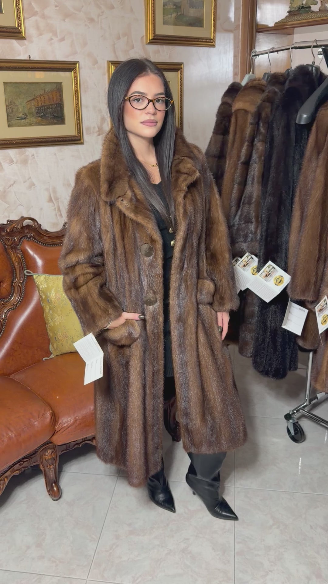 Cappotto pelliccia di visone