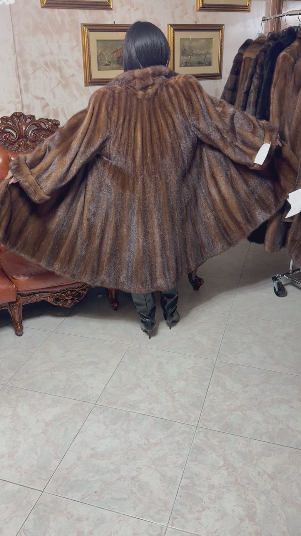Cappotto pelliccia di visone