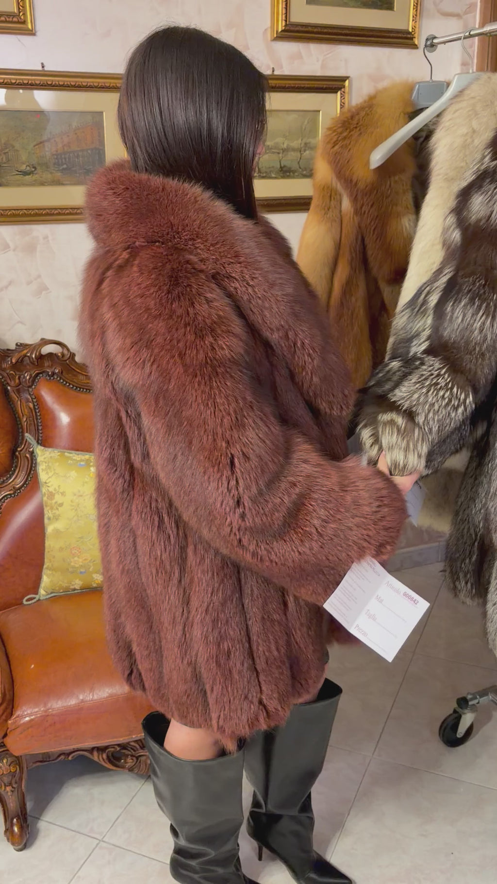 Veste en fourrure de renard