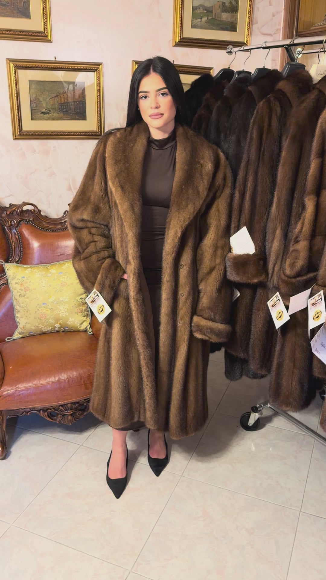 Cappotto pelliccia di visone