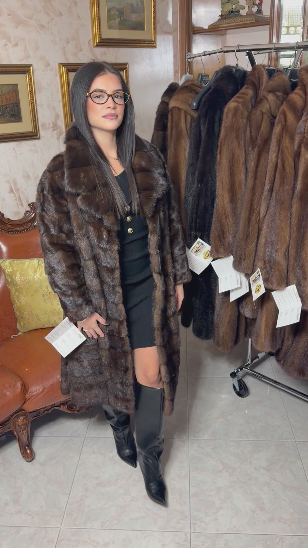 Cappotto pelliccia di visone