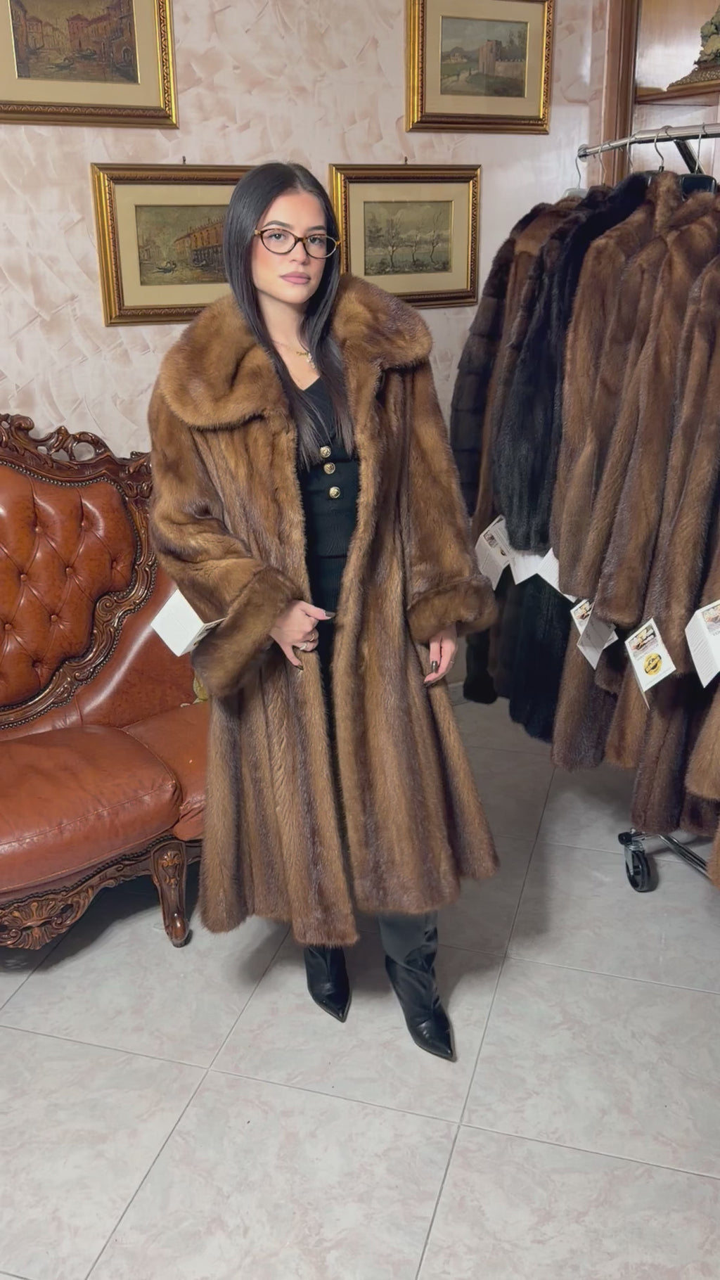 Cappotto pelliccia di visone