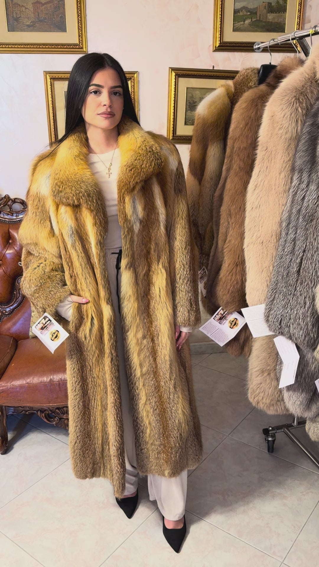 Cappotto pelliccia di volpe vintage