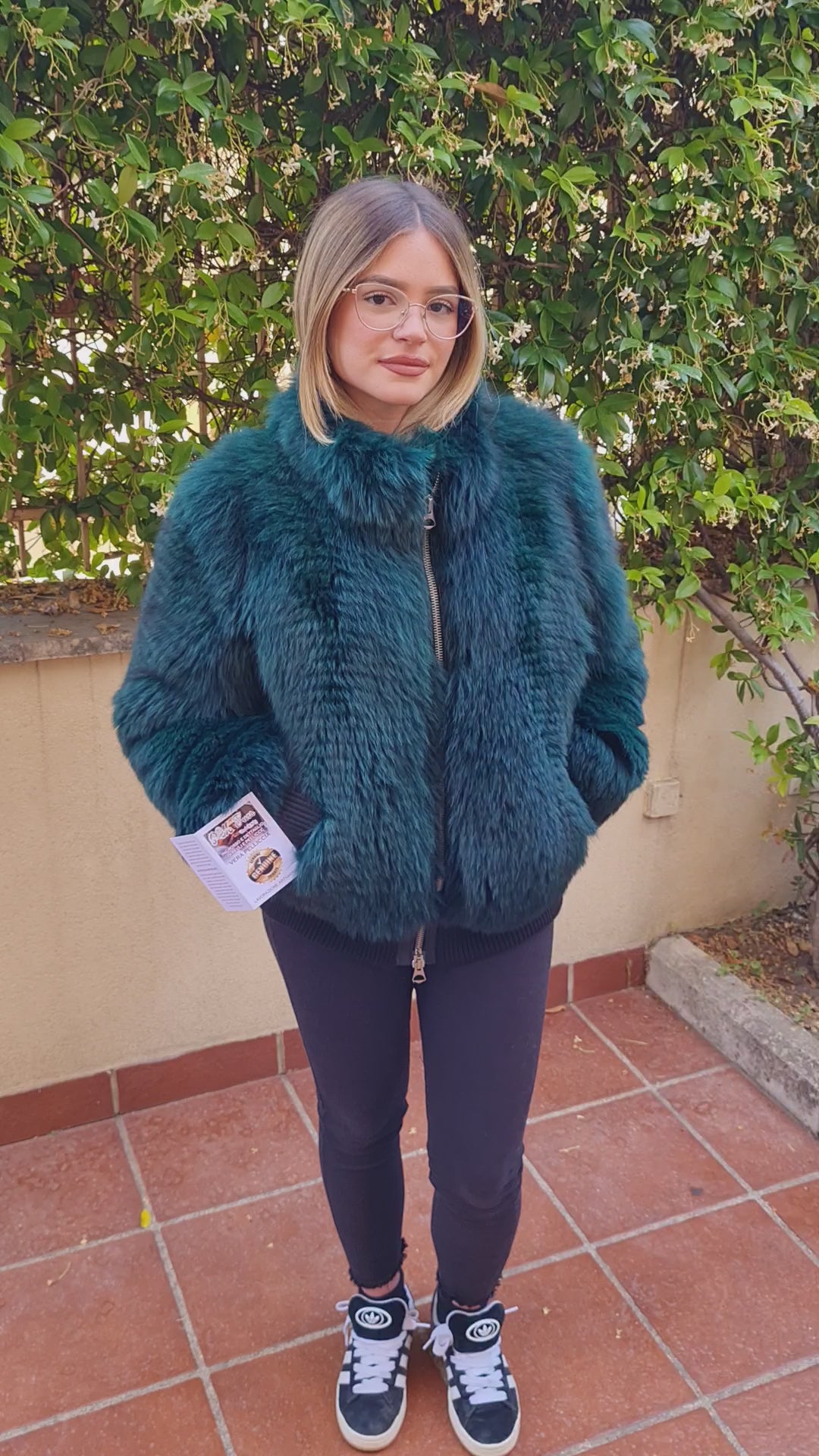 Bomber pelliccia di volpe